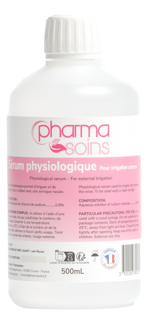 Sérum physiologique pour irrigation externe 500ml