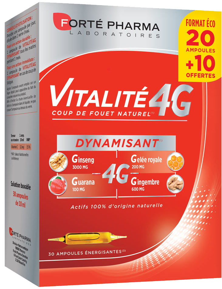 Forté pharma vitalité 4g 30 ampoules